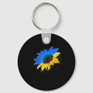 Chaveiro Bandeira da Ucrânia Girassol Vintage Amantes Ucran