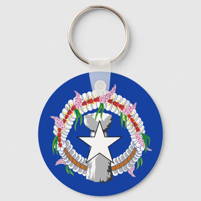 Chaveiro Bandeira das Ilhas Marianas Nortes (Frente)