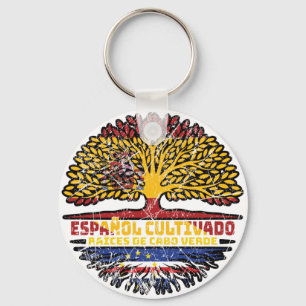 Chaveiro Bandeira das Raízes da Árvore Espanha espanhola de