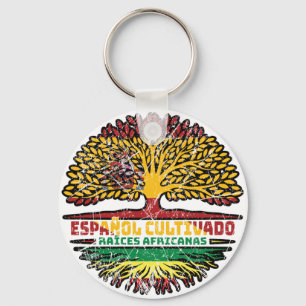 Chaveiro Bandeira das Raízes da Árvore Espanhola da Espanha