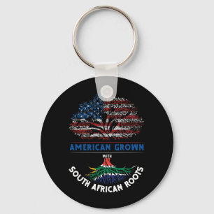 Chaveiro Bandeira das Raízes Sul-Africanas Americanas Cresc