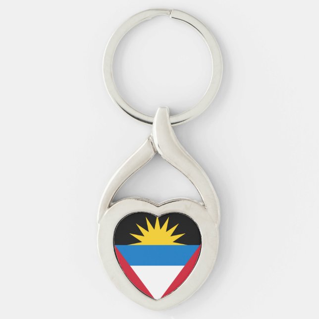 Chaveiro Bandeira de Antígua e Barbuda Patriótica (Frente)