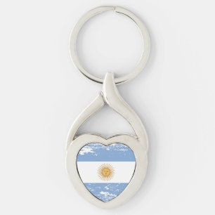 Chaveiro Bandeira de Argentina do Grunge