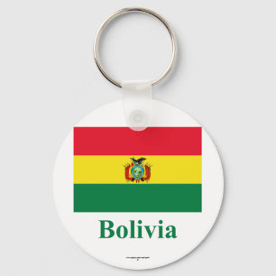 Chaveiro Bandeira de Bolívia com nome