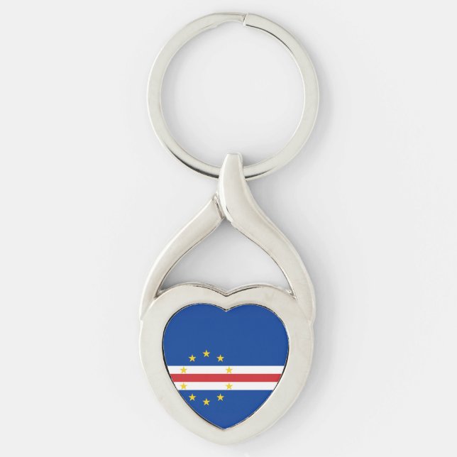 Chaveiro Bandeira de Cabo Verde (Frente)