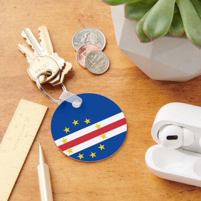 Chaveiro Bandeira de Cabo Verde (Mesa)
