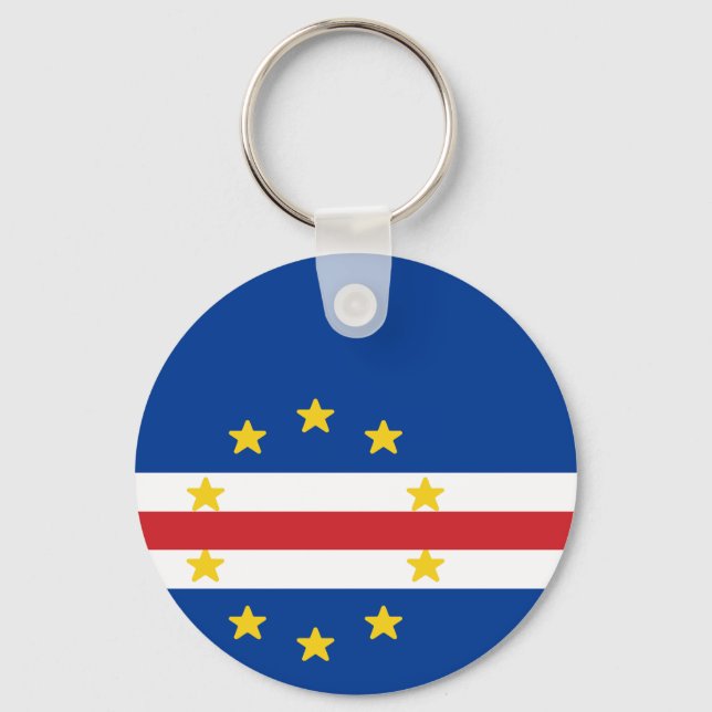 Chaveiro Bandeira de Cabo Verde (Frente)