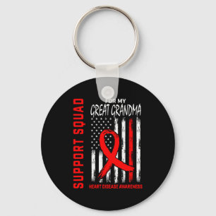 Chaveiro Bandeira de conscientização sobre doenças cardíaca