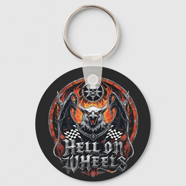 Chaveiro Bandeira de corrida de automóveis com controlo de  (Frente)