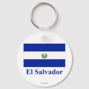Chaveiro Bandeira de El Salvador com nome