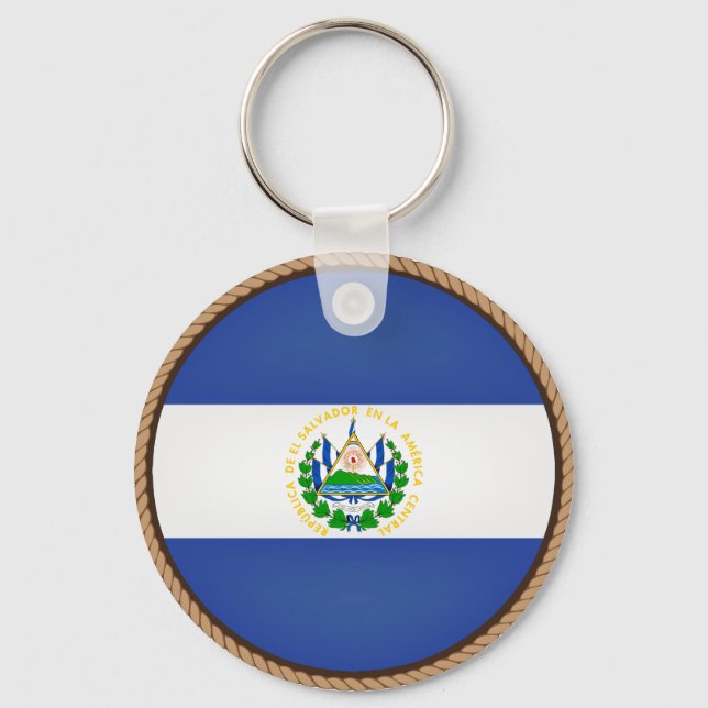 Chaveiro Bandeira de El Salvador legal (Frente)