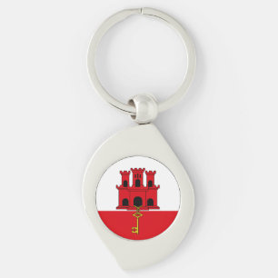 Chaveiro Bandeira de Gibraltar