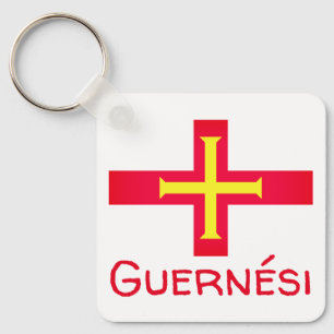 Chaveiro Bandeira de Guernési