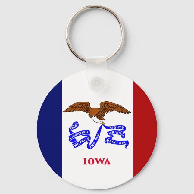 Chaveiro Bandeira de Iowa (Frente)