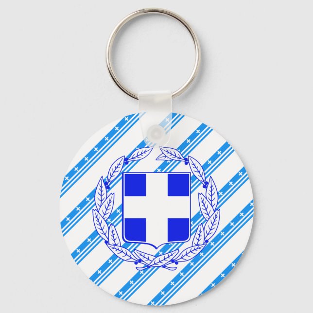 Chaveiro Bandeira de listras gregas (Frente)