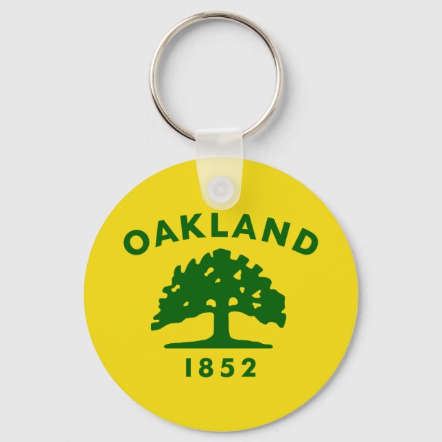Chaveiro Bandeira de Oakland, Califórnia (Frente)