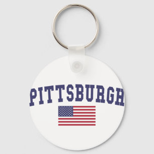 Chaveiro Bandeira de Pittsburgh E.U.
