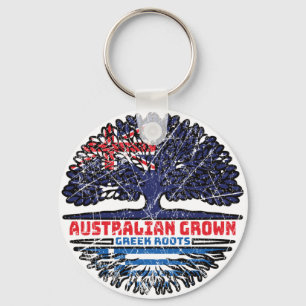 Chaveiro Bandeira de Raízes da Árvore Australiana grécia