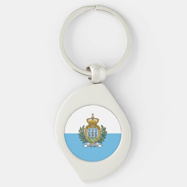 Chaveiro Bandeira de São Marinho (Frente)
