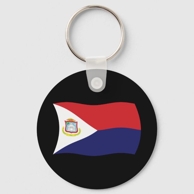 Chaveiro Bandeira de Sint Maarten (Frente)