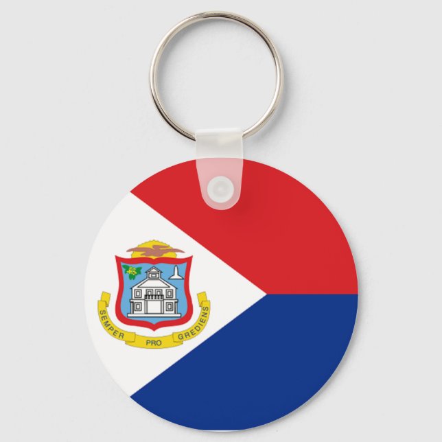 Chaveiro Bandeira de Sint Maarten (Frente)