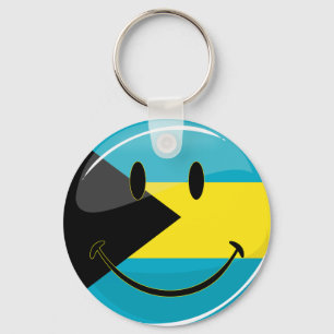 Chaveiro Bandeira de sorriso redonda lustrosa de Bahamain