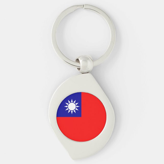 Chaveiro Bandeira de Taiwan (Frente)