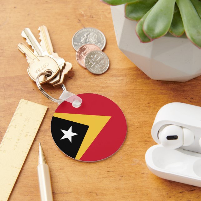 Chaveiro bandeira de Timor Leste (Mesa)
