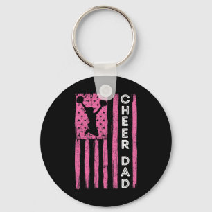Chaveiro Bandeira de torcida rosa Cheer Dad
