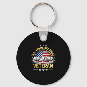 Chaveiro Bandeira de Veterano do Serviço Silencioso de Subm