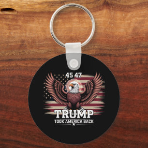 Chaveiro Bandeira do 45º 47º Presidente Trump 2025 Águia Am