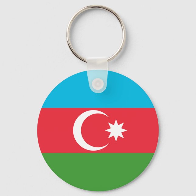 Chaveiro Bandeira do Azerbaijão (Frente)