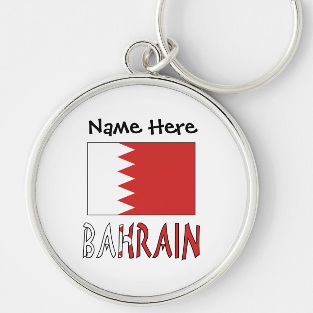 Chaveiro Bandeira do Bahrein Personalizada (Frente)