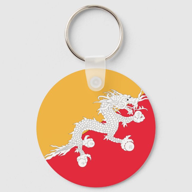 Chaveiro Bandeira do Butão (Frente)