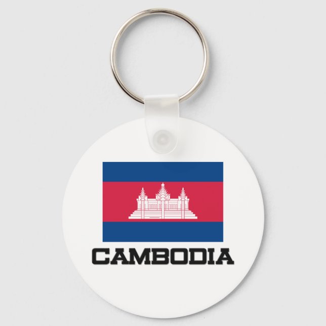 Chaveiro Bandeira do Camboja (Frente)