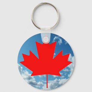 Chaveiro Bandeira do Canadá e céu azul