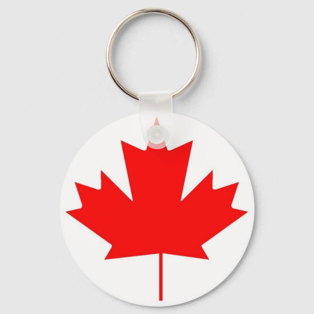 Chaveiro Bandeira do Canadá, Feliz Dia do Canadá (Frente)