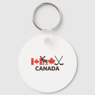 Chaveiro Bandeira do Canadá Folha de Bordo Canadense Cervo 