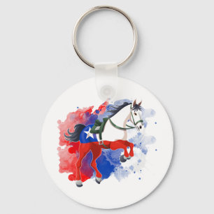 Chaveiro Bandeira do Chile com Cavalo