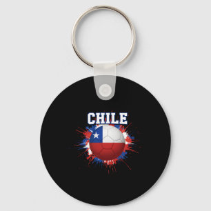 Chaveiro Bandeira do Chile Futebol Ll Tinta Espalhada Patri