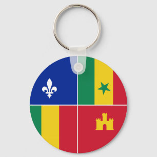 Chaveiro bandeira do crioulo da Louisiana