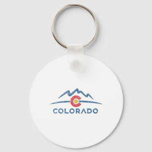 Chaveiro Bandeira do Estado Colorado Montanhas Rochosas Esq