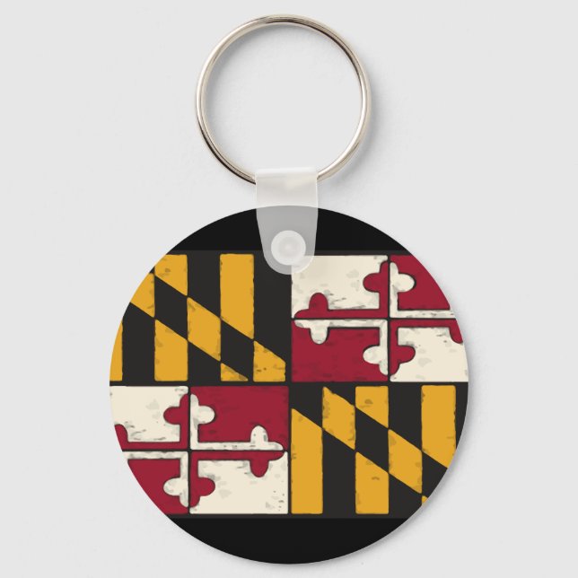 Chaveiro Bandeira do Estado de Maryland Swag Merchandise (Frente)