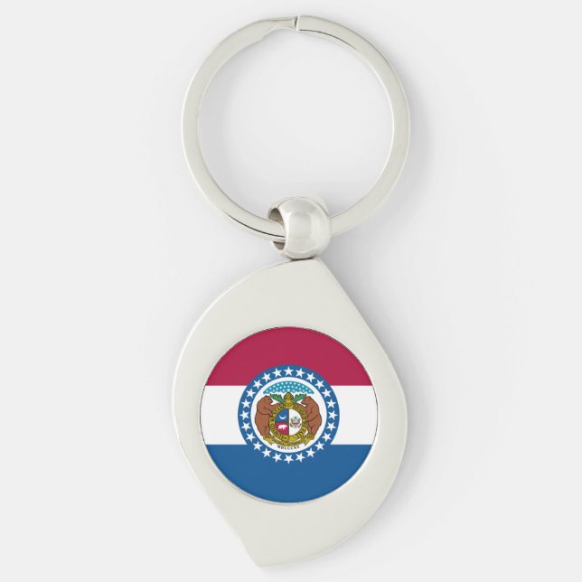 Chaveiro Bandeira do estado de Missouri (Frente)