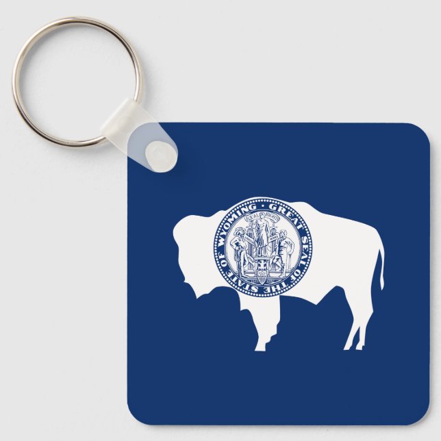Chaveiro Bandeira do Estado de Wyoming (Frente)
