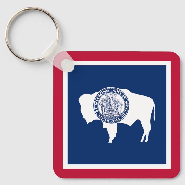 Chaveiro Bandeira do Estado de Wyoming (Frente)