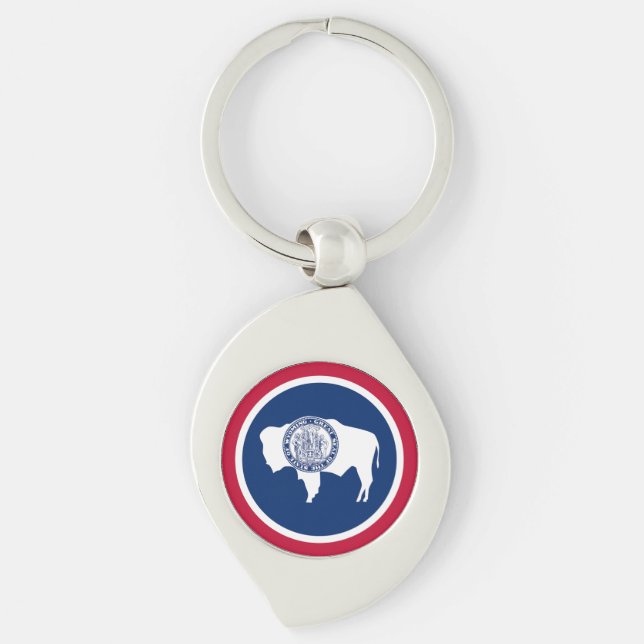 Chaveiro Bandeira do Estado de Wyoming (Frente)