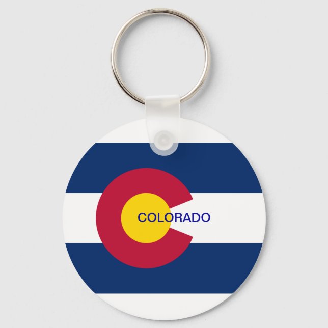 Chaveiro Bandeira do Estado do Colorado (Frente)