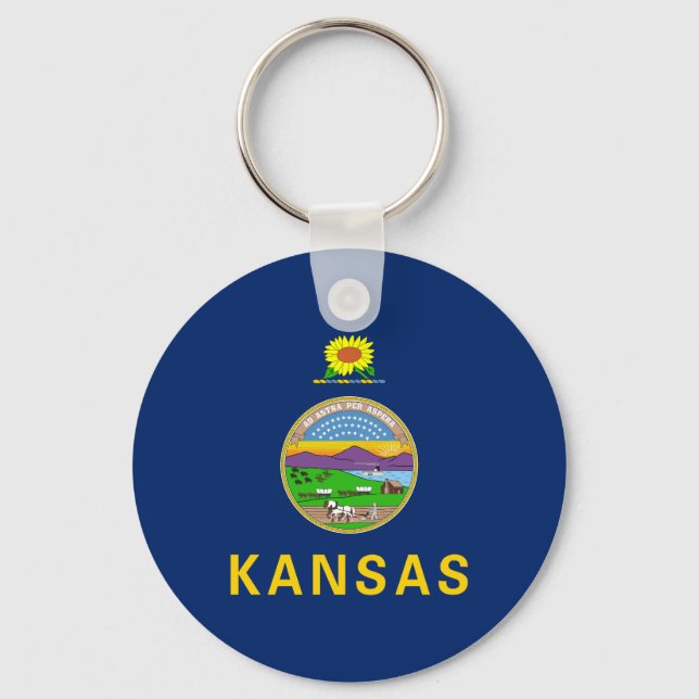 Chaveiro Bandeira do Estado do Kansas (Frente)