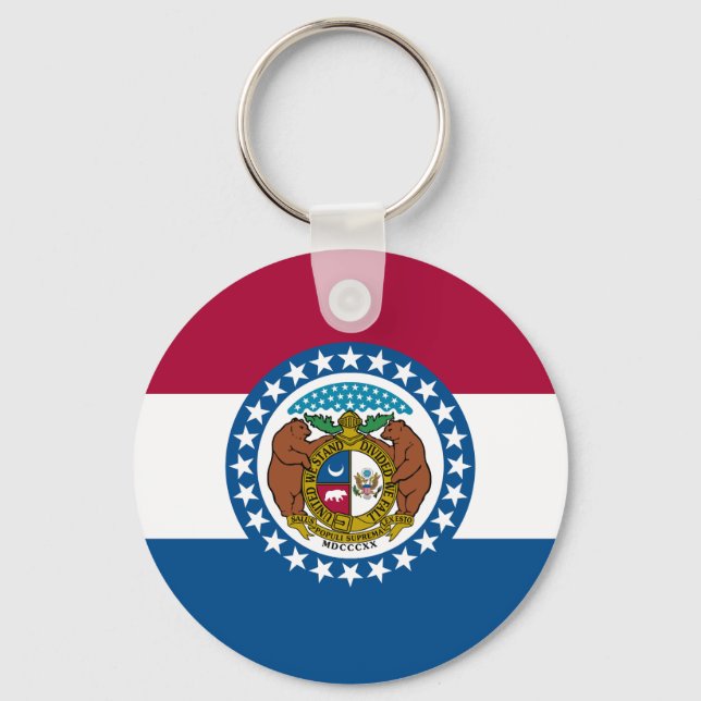 Chaveiro Bandeira do estado do Missouri (Frente)
